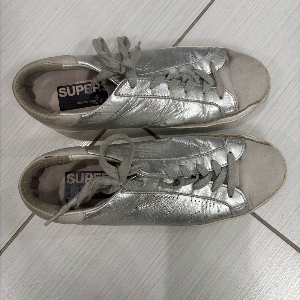 Golden Goose silver women’s sneakers